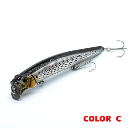 Floating Jerkbait Fishing Lure 13cm Minnow Popper with Magnet for Bass