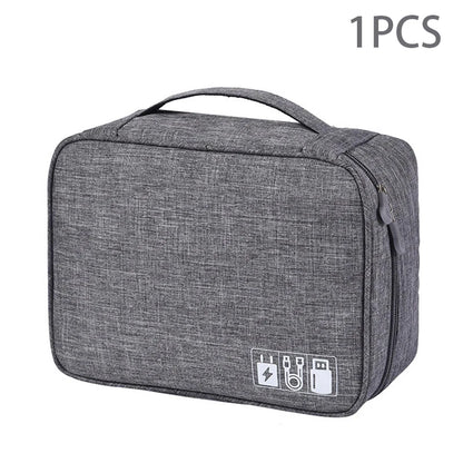 Travel Cable Organiser Bag Waterproof USB Charger Storage Pouch AU