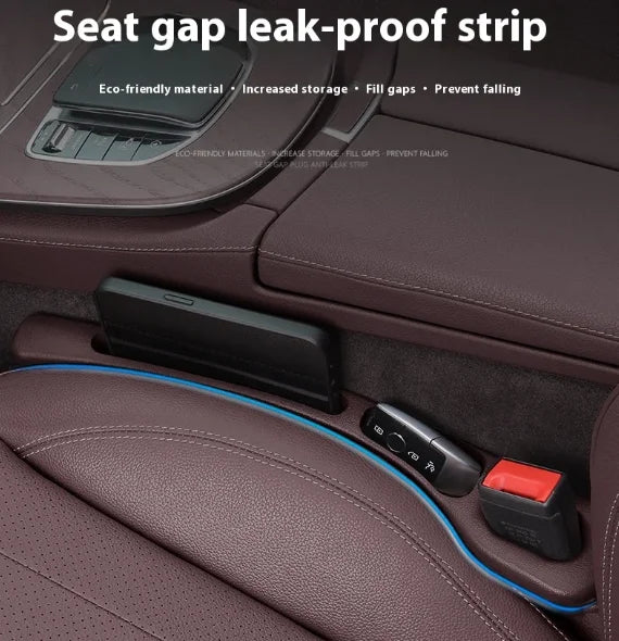 Car Seat Gap Filler Organizer 2pc PU Leather Universal Storage Strip
