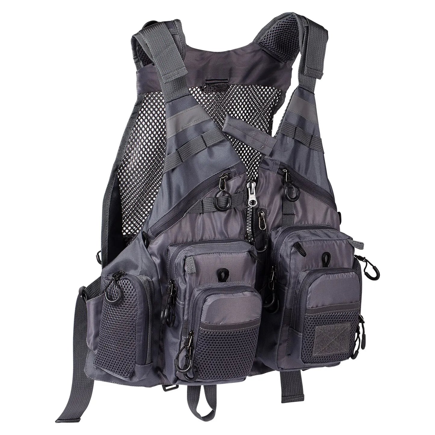 Breathable Fishing Vest with 18 Pockets, Adjustable for Fly Fishing & Swimming