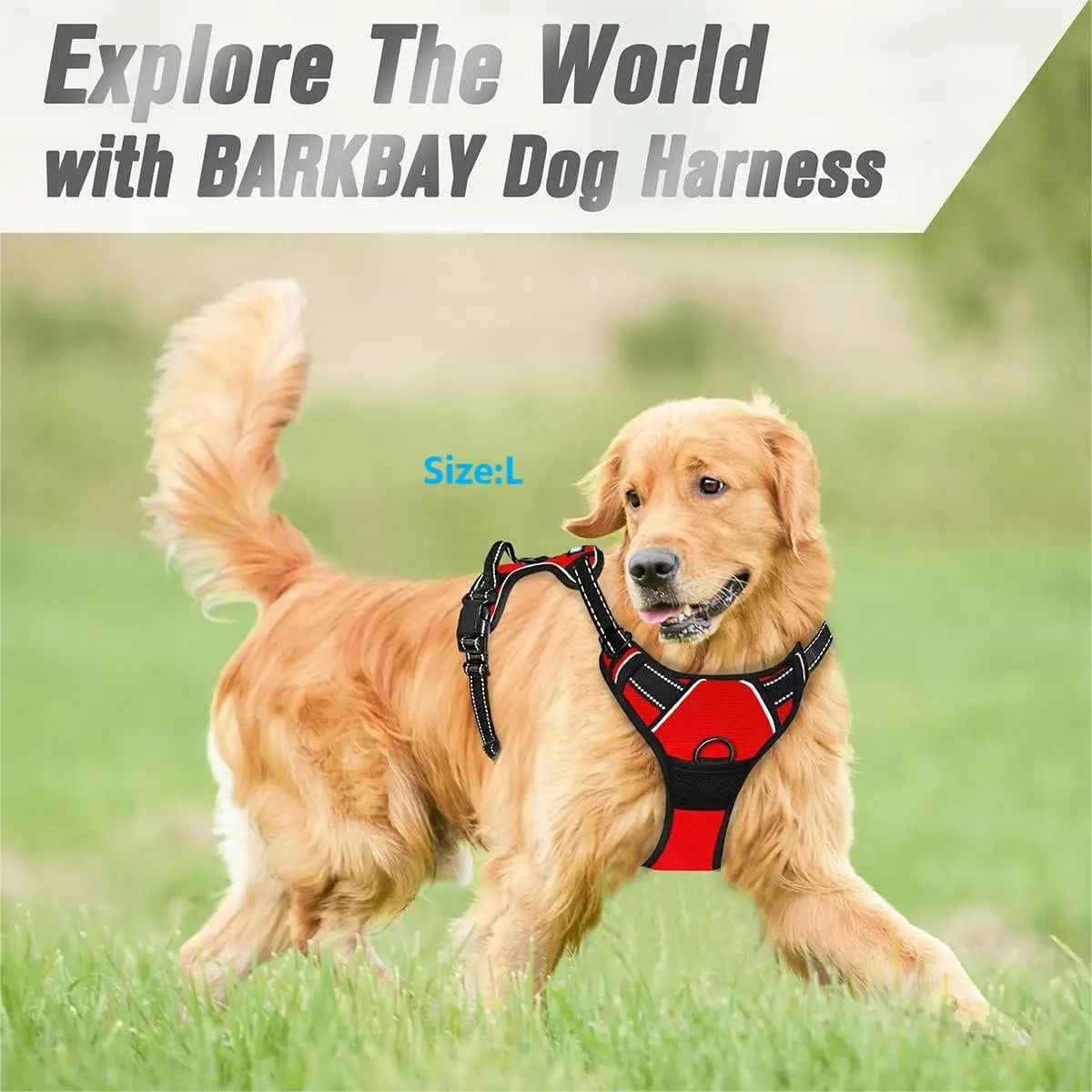 No Pull Dog Harness Front Clip Reflective Heavy Duty Large Dogs Control Handle