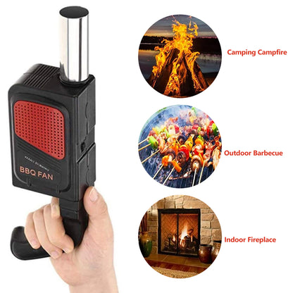 Electric BBQ Fan Air Blower Portable Handheld Camping Grill Fire Starter