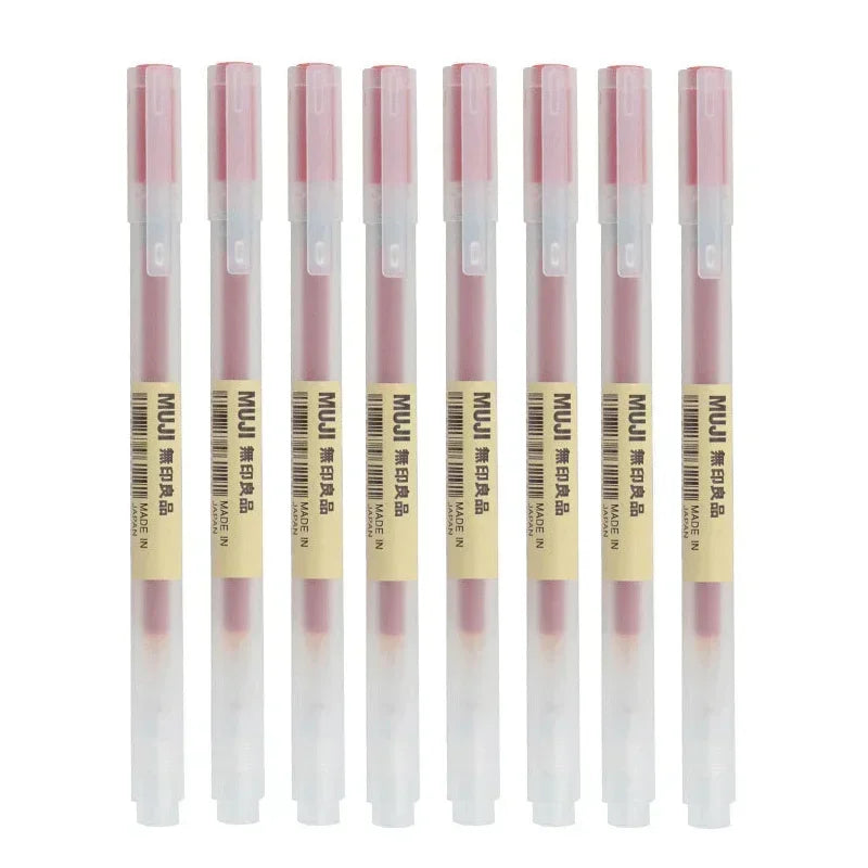 Gel Pen Set 6/8 Pack Black Red Blue 0.38mm 0.5mm Fine Tip Stationery