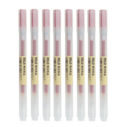 Gel Pen Set 6/8 Pack Black Red Blue 0.38mm 0.5mm Fine Tip Stationery