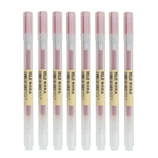 Gel Pen Set 6/8 Pack Black Red Blue 0.38mm 0.5mm Fine Tip Stationery