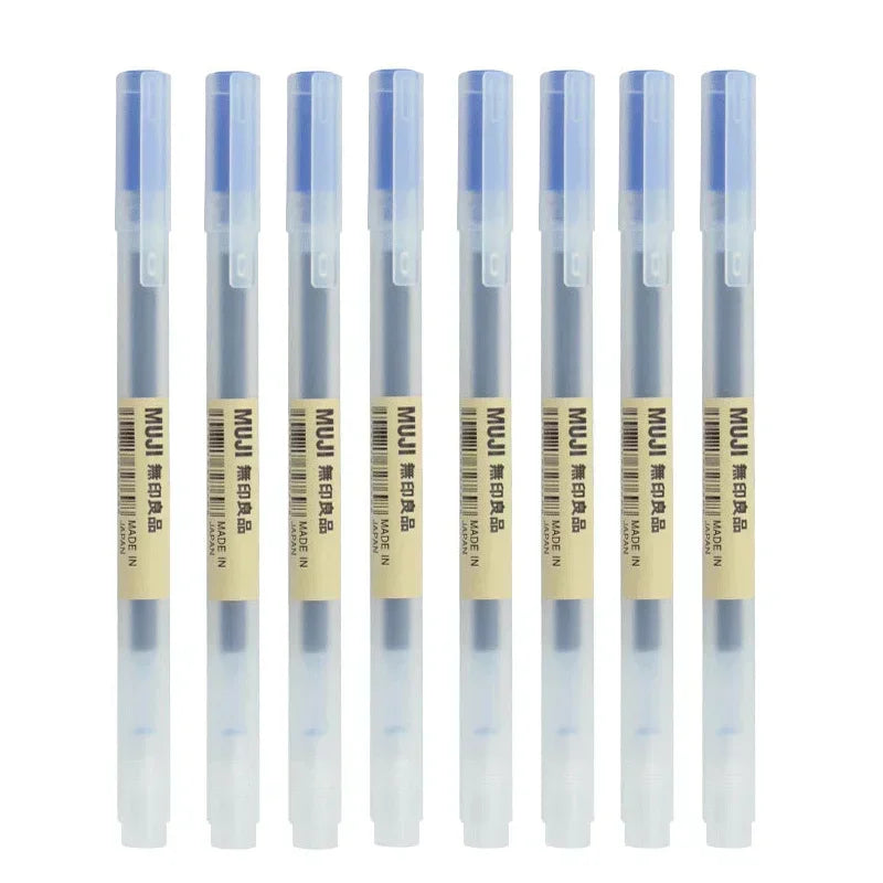Gel Pen Set 6/8 Pack Black Red Blue 0.38mm 0.5mm Fine Tip Stationery