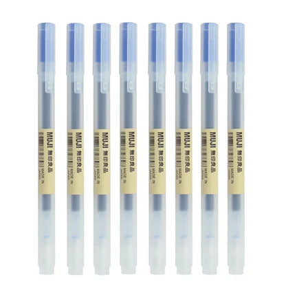 Gel Pen Set 6/8 Pack Black Red Blue 0.38mm 0.5mm Fine Tip Stationery