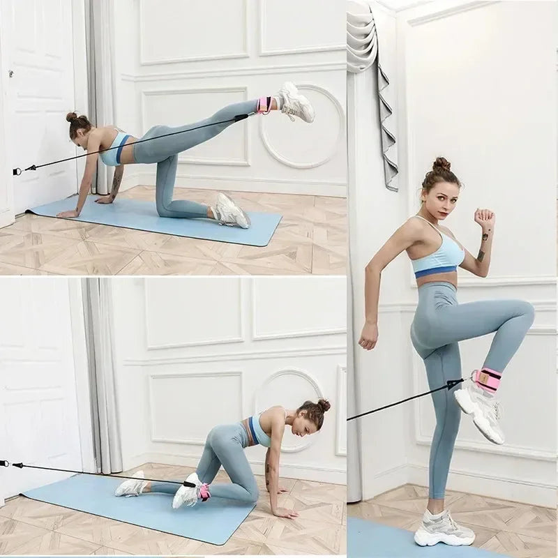 Ankle Straps Resistance Bands Set – Fitness Workout Exercise Equipment
