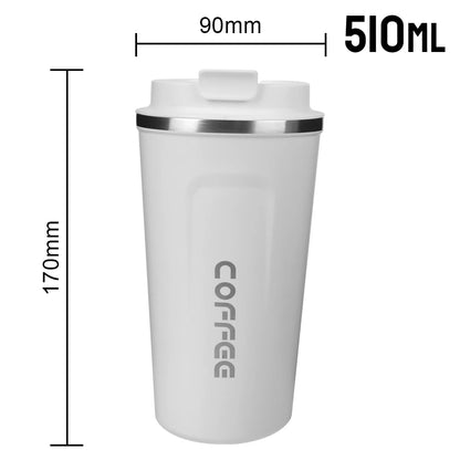 Insulated Travel Mug 380ml 510ml Stainless Steel Leak Proof Coffee Cup