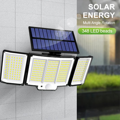 Solar Motion Sensor Light 234/318/348 LED Outdoor Security Waterproof IP65