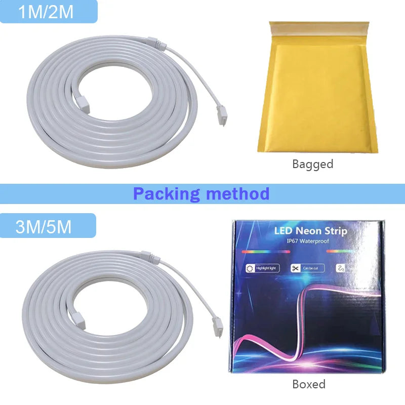 RGB Neon LED Strip Light 1M-5M USB WiFi Smart App Alexa Google Home