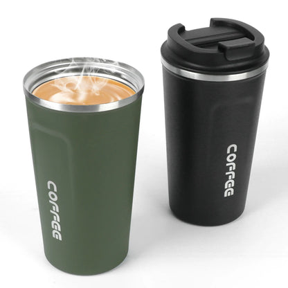 Insulated Travel Mug 380ml 510ml Stainless Steel Leak Proof Coffee Cup