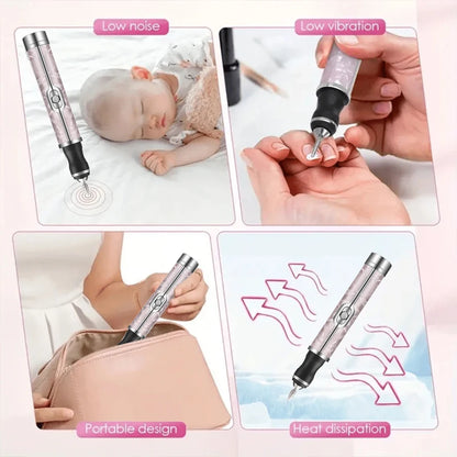 Electric Nail Drill Kit Rechargeable 20000RPM Manicure Pedicure File