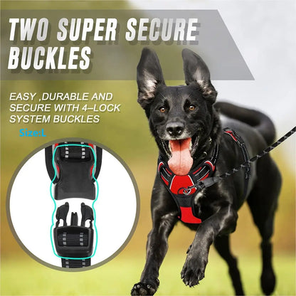 No Pull Dog Harness Front Clip Reflective Heavy Duty Large Dogs Control Handle