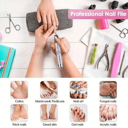 Electric Nail Drill Kit Rechargeable 20000RPM Manicure Pedicure File
