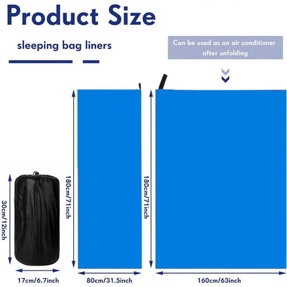 Fleece Sleeping Bag Liner Lightweight Portable 180cm Camping Travel Sheet