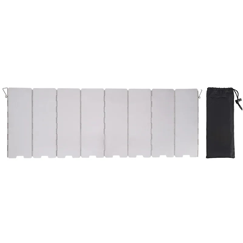 Camping Wind Shield 8/9/10 Panel Aluminium Windproof Screen Gas Stove
