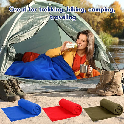 Fleece Sleeping Bag Liner Lightweight Portable 180cm Camping Travel Sheet