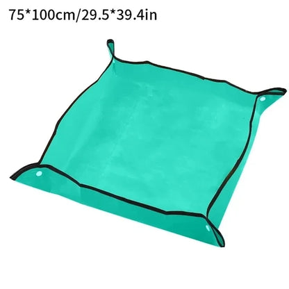 Gardening Mat Waterproof Foldable Transplant Pad Square PE Potting Tray