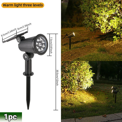 Solar Spot Lights 9 LED RGB Waterproof IP65 Adjustable Garden Outdoor