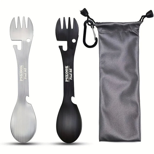 Camping Cookware Set 2pc Nonstick Pots Pans Portable Hiking Outdoor