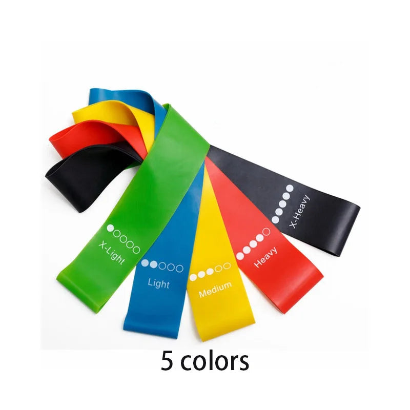 Resistance Bands Set 5 Piece Latex Loop Exercise Fitness Yoga Pilates
