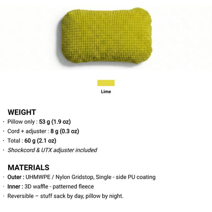Ultralight Stuff Sack Pillow 60g UHMWPE Camping Hiking Storage Organiser