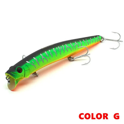 Floating Jerkbait Fishing Lure 13cm Minnow Popper with Magnet for Bass