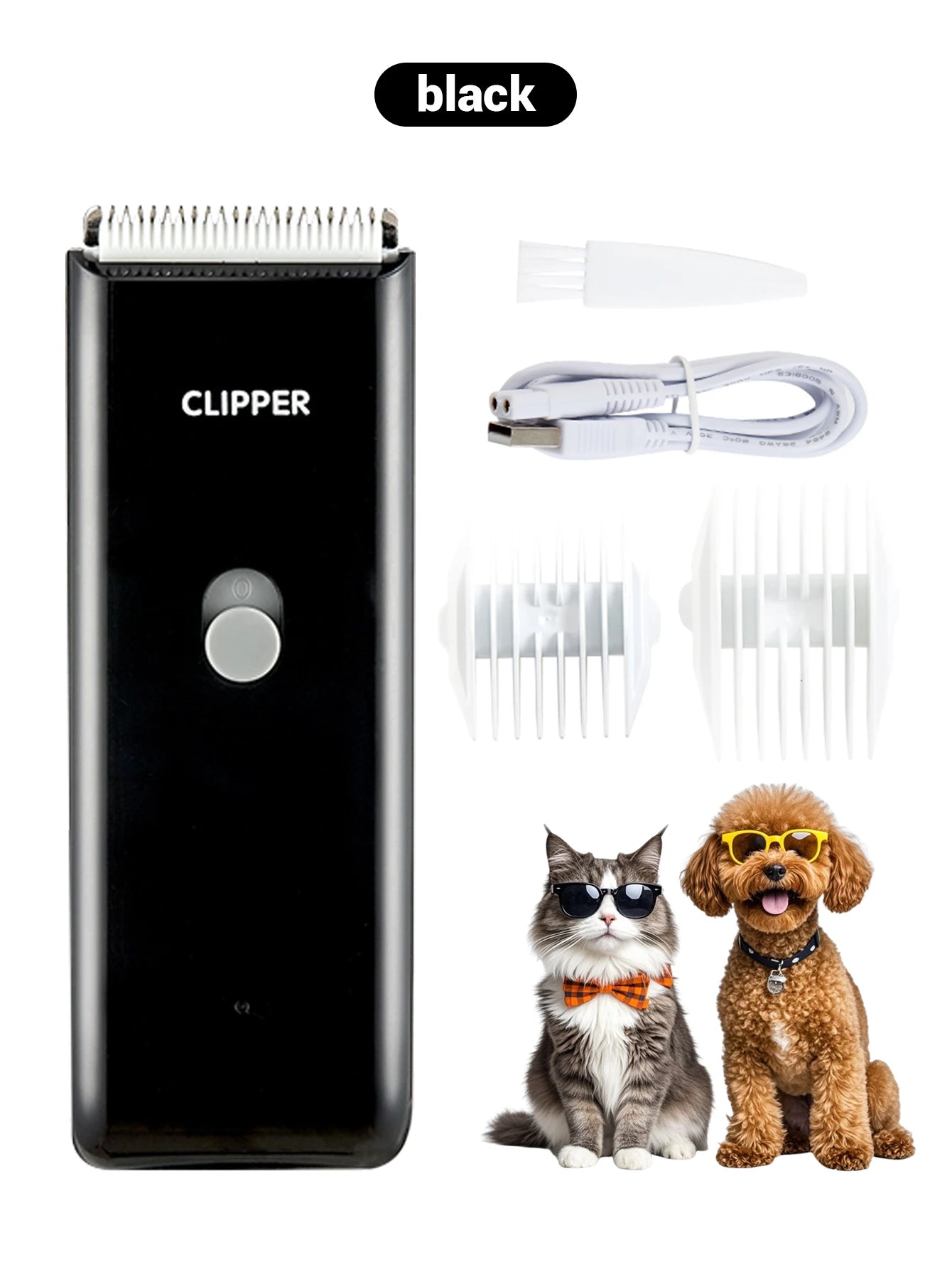 Dog Hair Clipper Cordless Rechargeable Pet Grooming Trimmer Low Noise