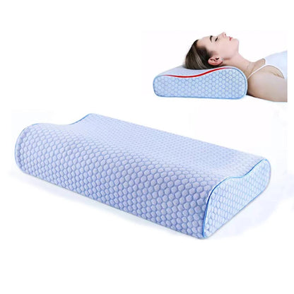 Cervical Neck Pillow with Head Massage Relief for Travel & Sleep Support