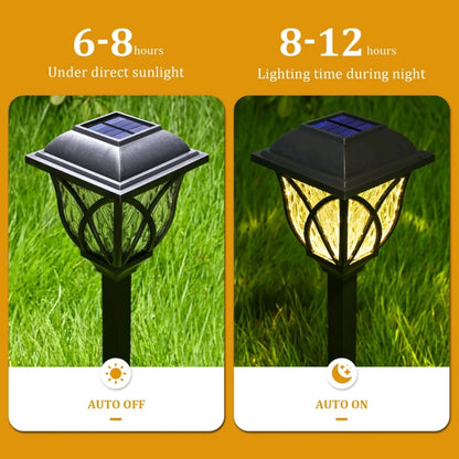 Solar Garden Lights Outdoor Waterproof LED Pathway Lawn Lamp 2 Pack