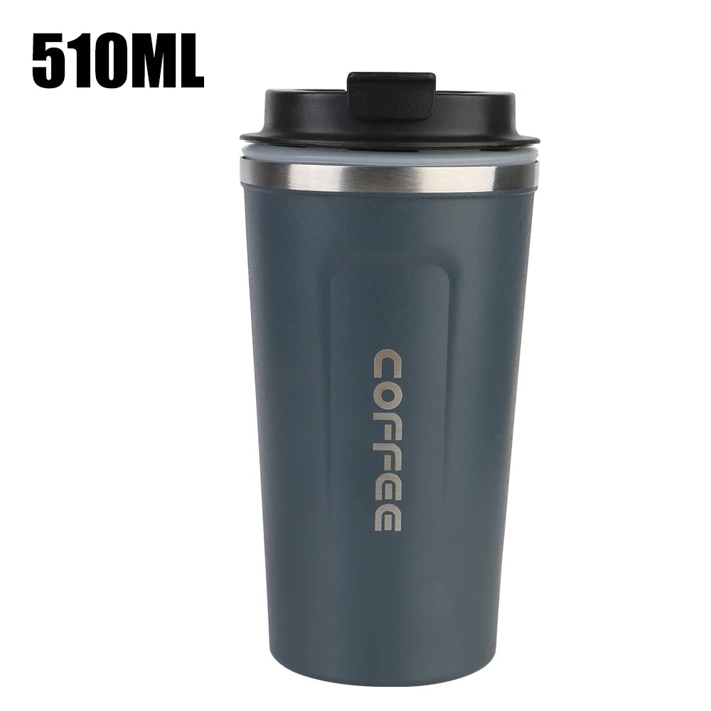 Insulated Travel Mug 380ml 510ml Stainless Steel Leak Proof Coffee Cup