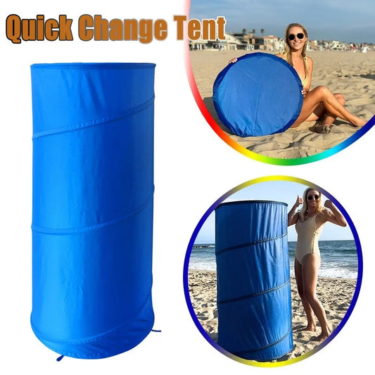 Pop Up Changing Room Tent 68x150cm Portable Privacy Pod Oxford Cloth Blue