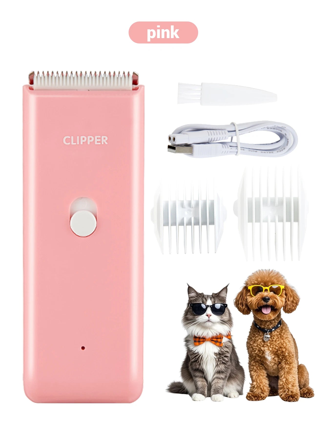 Dog Hair Clipper Cordless Rechargeable Pet Grooming Trimmer Low Noise