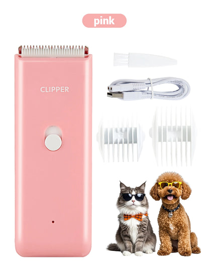Dog Hair Clipper Cordless Rechargeable Pet Grooming Trimmer Low Noise