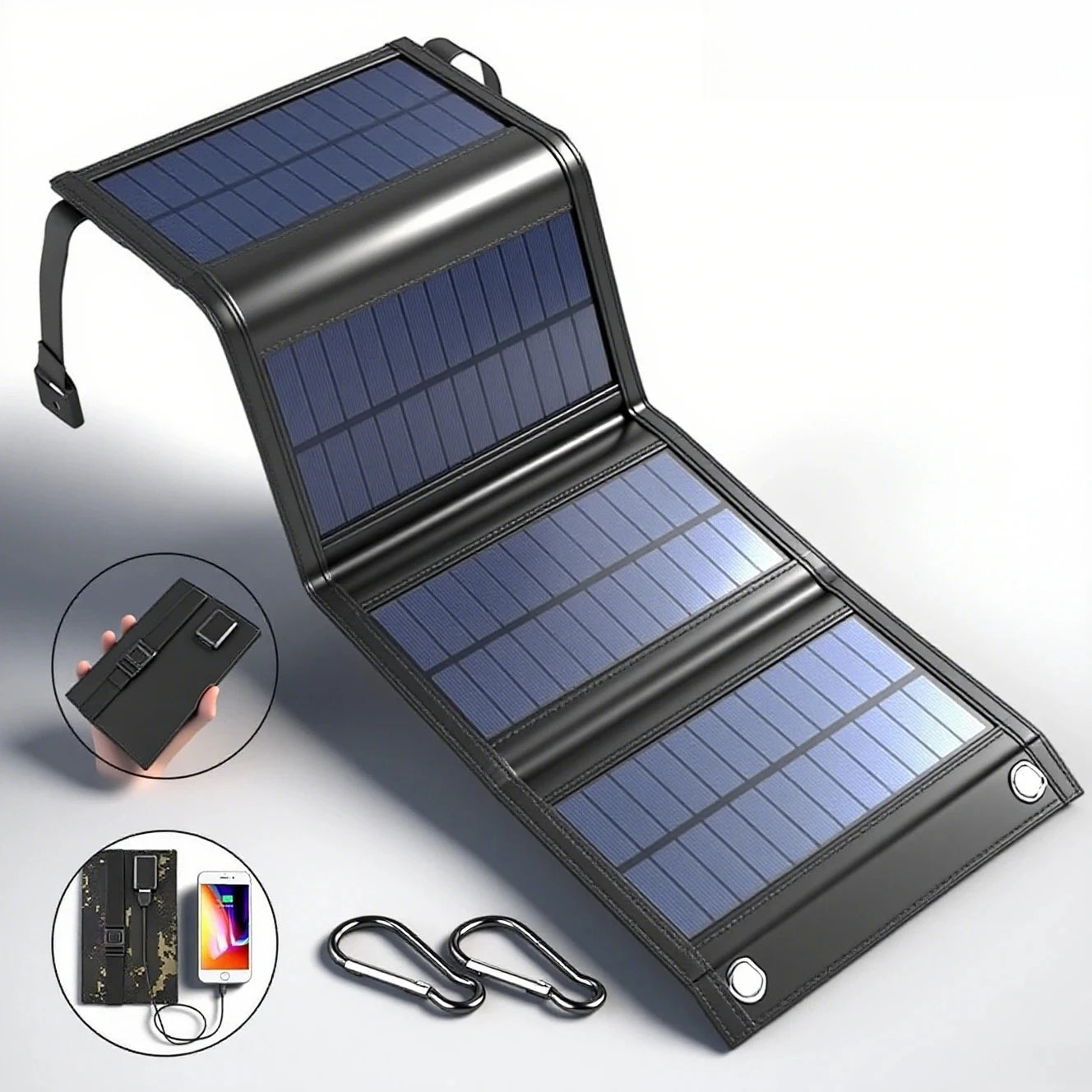 100W Foldable Solar Panel Portable USB Charger Camping Hiking Outdoor AU