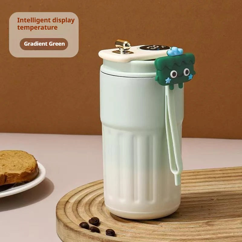 450ml Stainless Steel Insulated Bottle LED Temperature Display Travel Mug