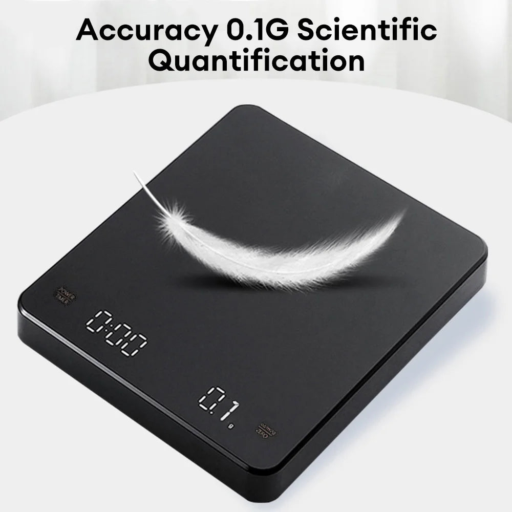 Coffee Scale with Timer 3kg Digital Kitchen Scale 0.1g Precision USB