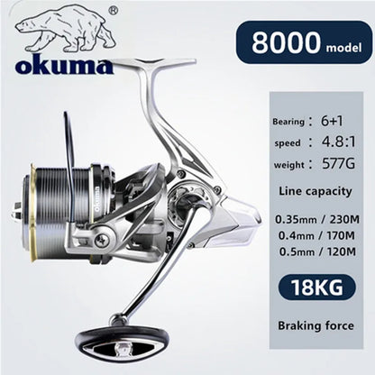 Big Spinning Fishing Reel 8000-14000 Series 20KG Max Drag Saltwater