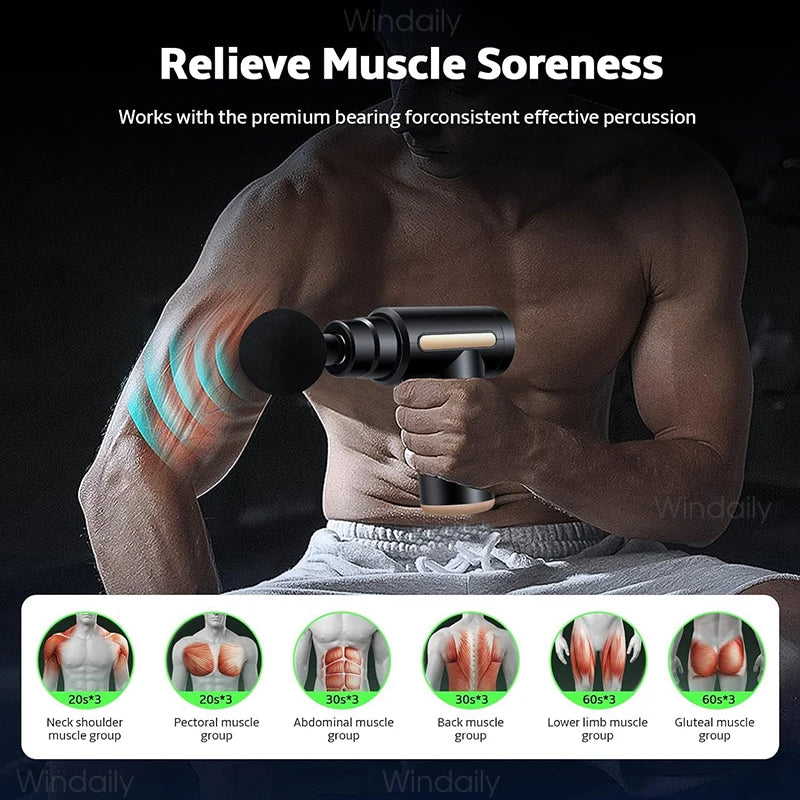 Mini Massage Gun Deep Tissue Percussion Massager Handheld Muscle Relief