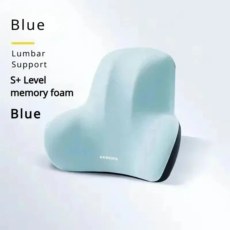 Memory Foam Lumbar Support Cushion for Car Office Chair Back Pain Relief