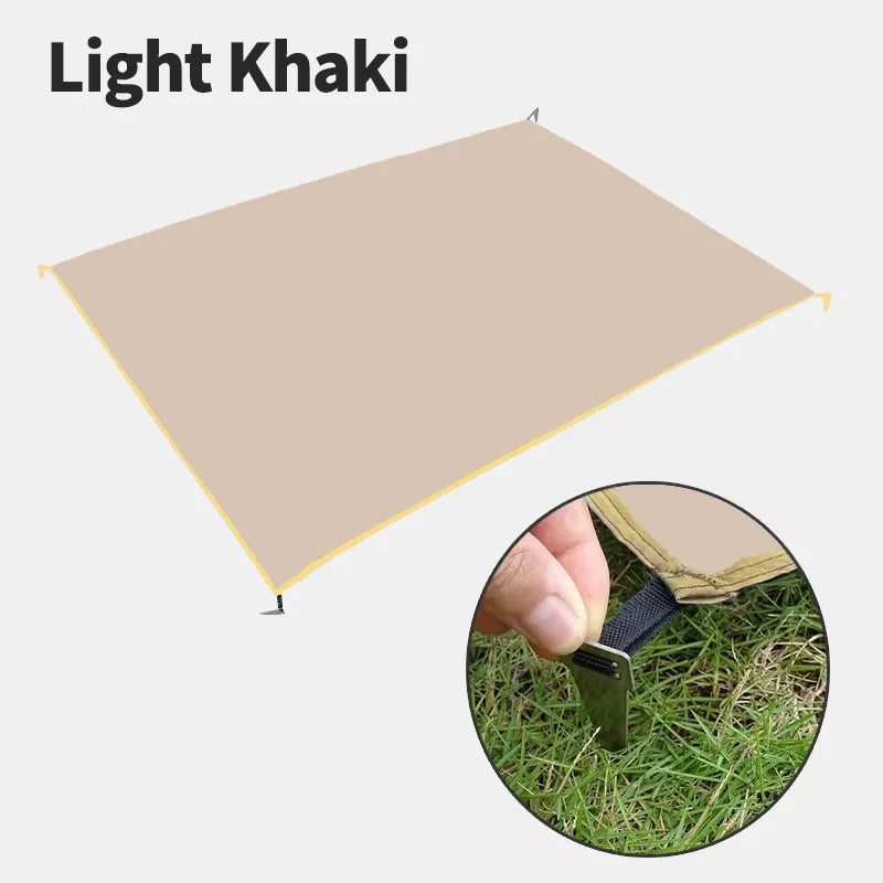 Waterproof Camping Mat with Pegs 210x150cm Picnic Blanket Beach Tent Ground Sheet