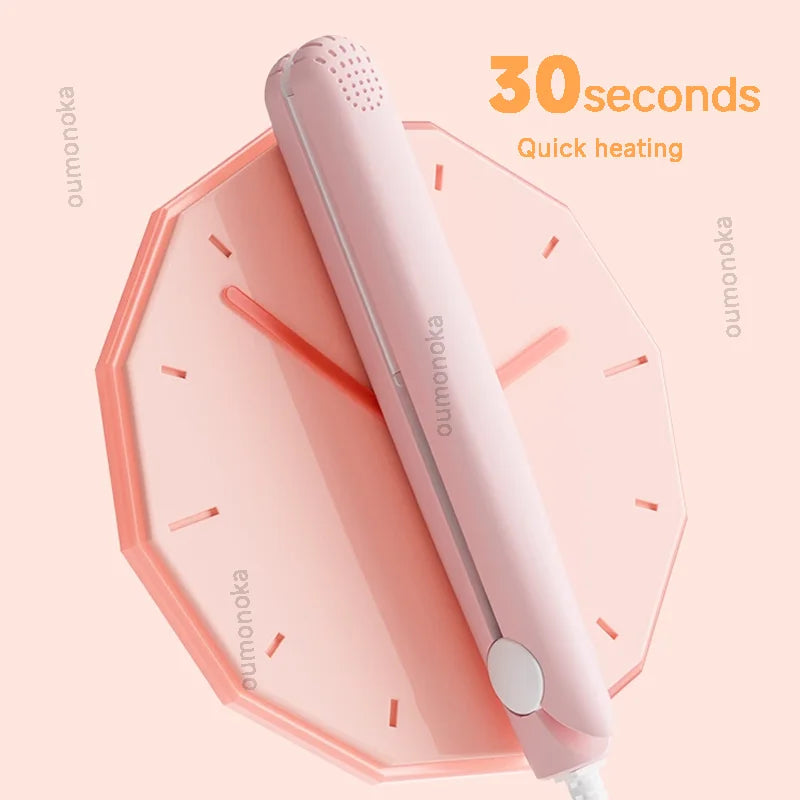 Mini Hair Straightener & Curler 3-in-1 Ceramic Styling Iron 200°C