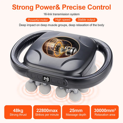 Massage Gun 16 Heads Deep Tissue Percussion Massager Muscle Recovery