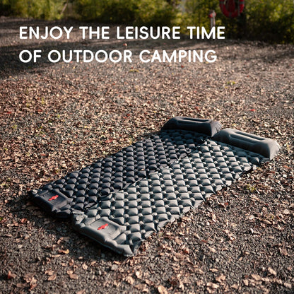 Inflatable Camping Mat 190x60cm Self-Inflating with Built-In Pump & Pillow