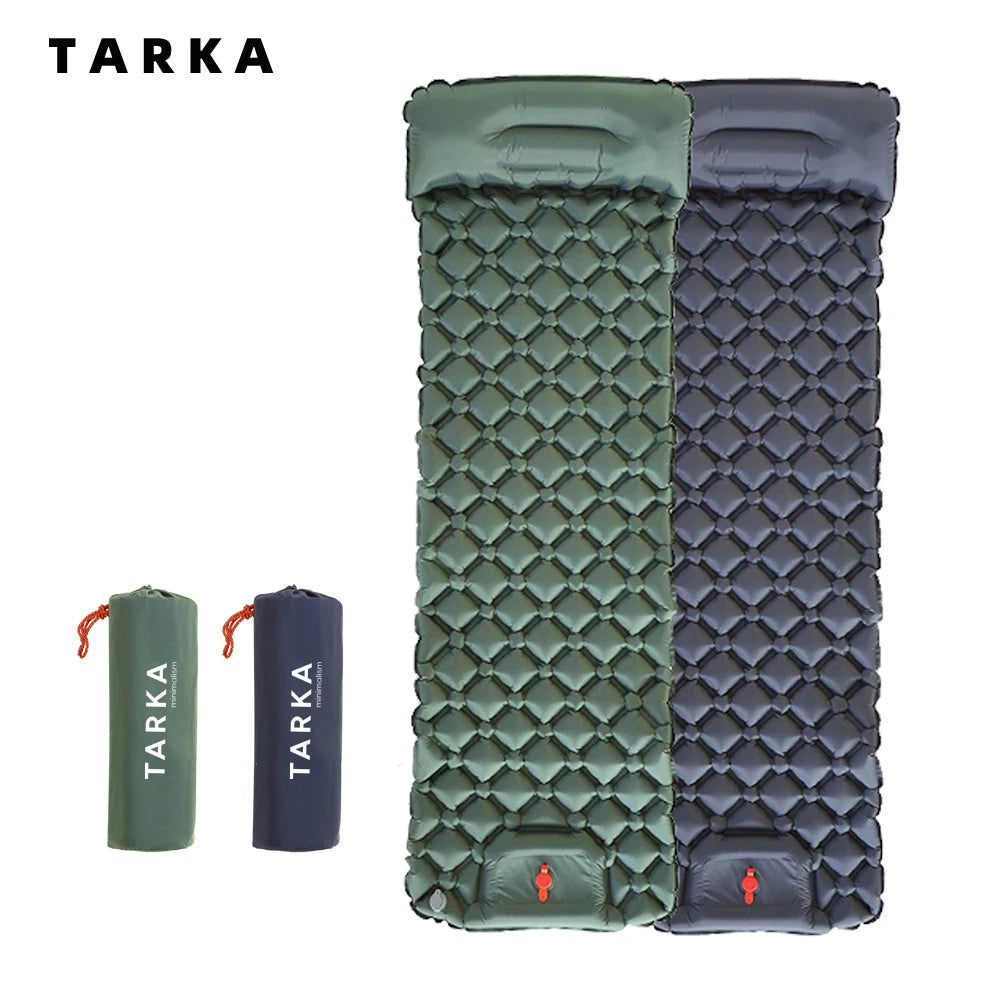 Inflatable Camping Mat 190x60cm Self-Inflating with Built-In Pump & Pillow