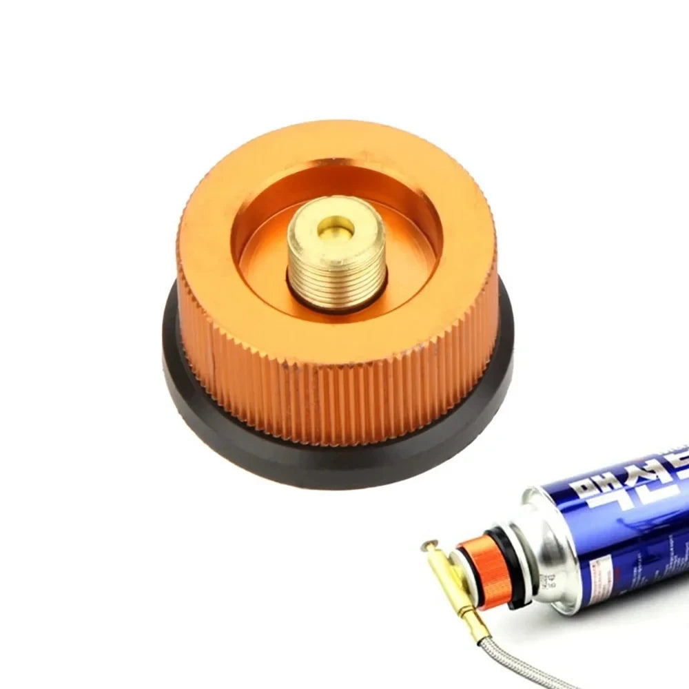 Gas Cartridge Adapter Split Type Camping Stove Converter Auto-Off Valve