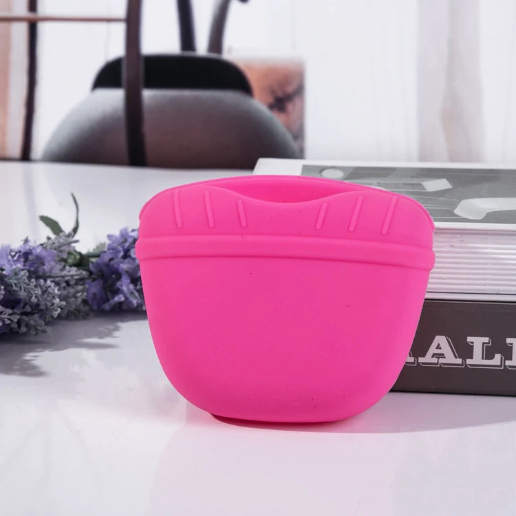Silicone Dog Treat Pouch 12.5cm Magnetic Training Bag with Belt Clip