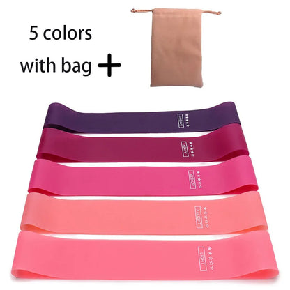 Resistance Bands Set 5 Piece Latex Loop Exercise Fitness Yoga Pilates