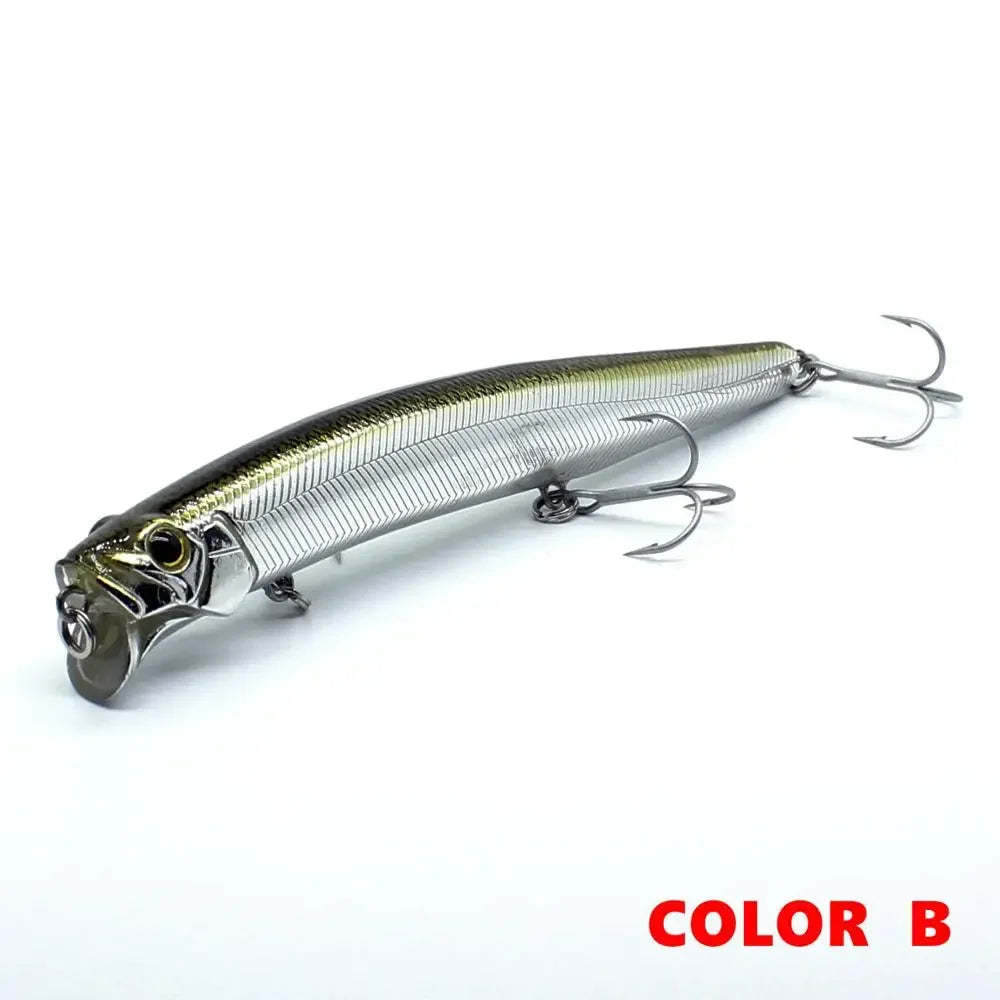 Floating Jerkbait Fishing Lure 13cm Minnow Popper with Magnet for Bass